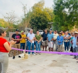 "Corte de Listón Inaugural de Dos Puentes Vados" en Los Tules